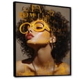 thumbnail image 2 of Designart "Lemon Lyrics In Fashion I" Fashion Woman Floater Framed Canvas Prints, 2 of 5