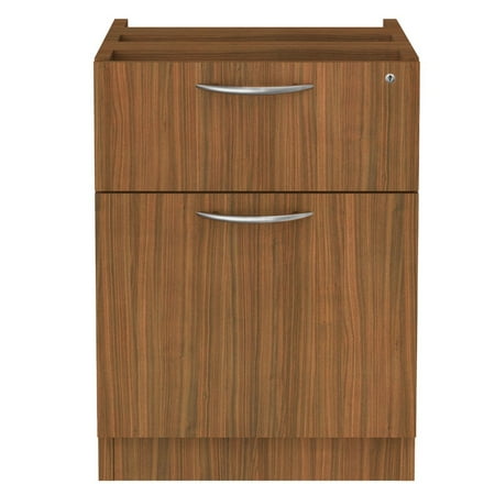 UPC: 0042167305901 | Alera VA552222WA Valencia Series 15.63 in. x 20.5 in. x 19.25 in. Hanging Box/File Pedestal – Modern Walnut