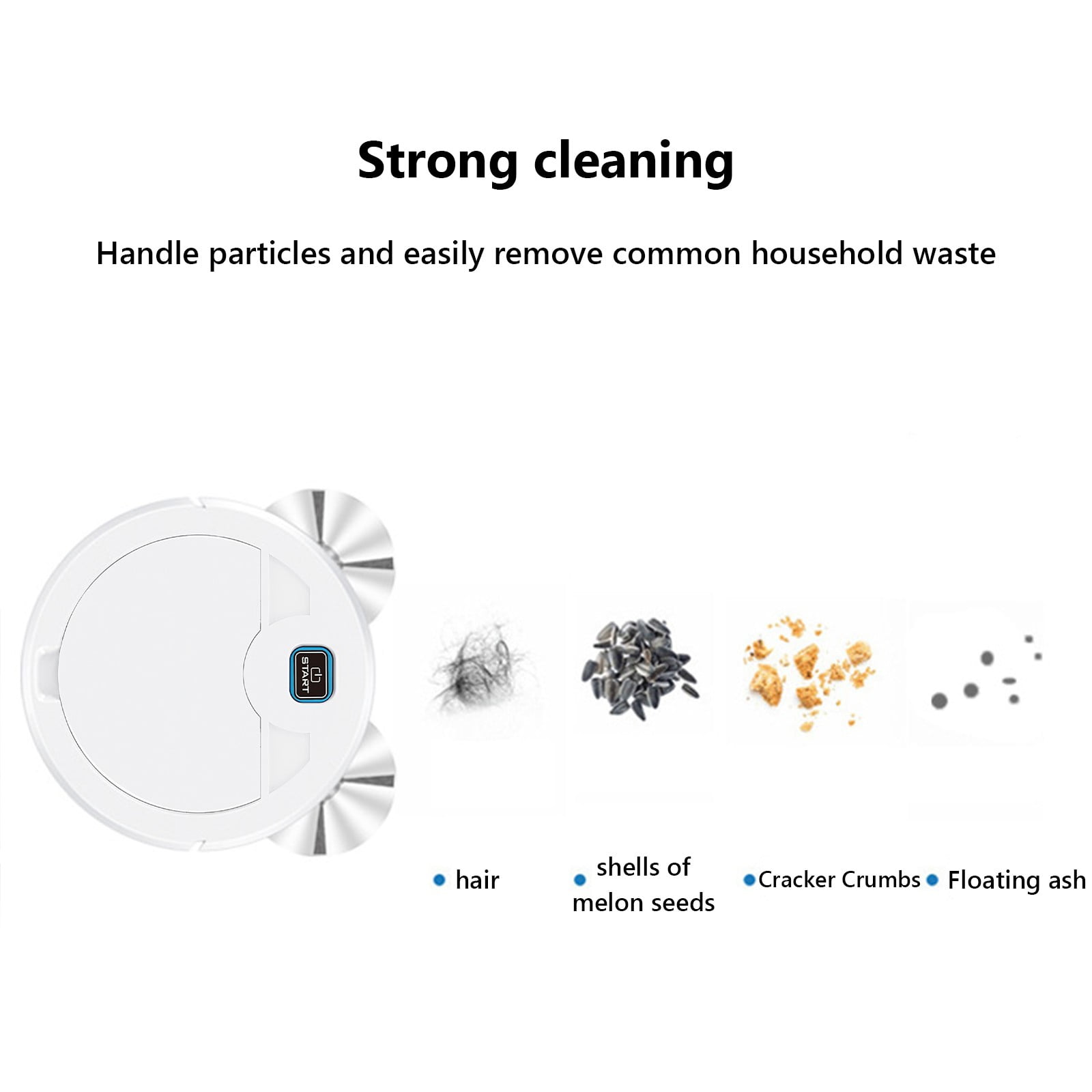 LSLJS Robot Vacuum Cleaners for Home, 3 in 1 Robotic Vacuum Cleaner and Mop Combo With Watertank/Dustbin/Brush, Tangle-Free Strong Suction, Slim, Low Noise, Ideal For Hard Floor Pet Hair