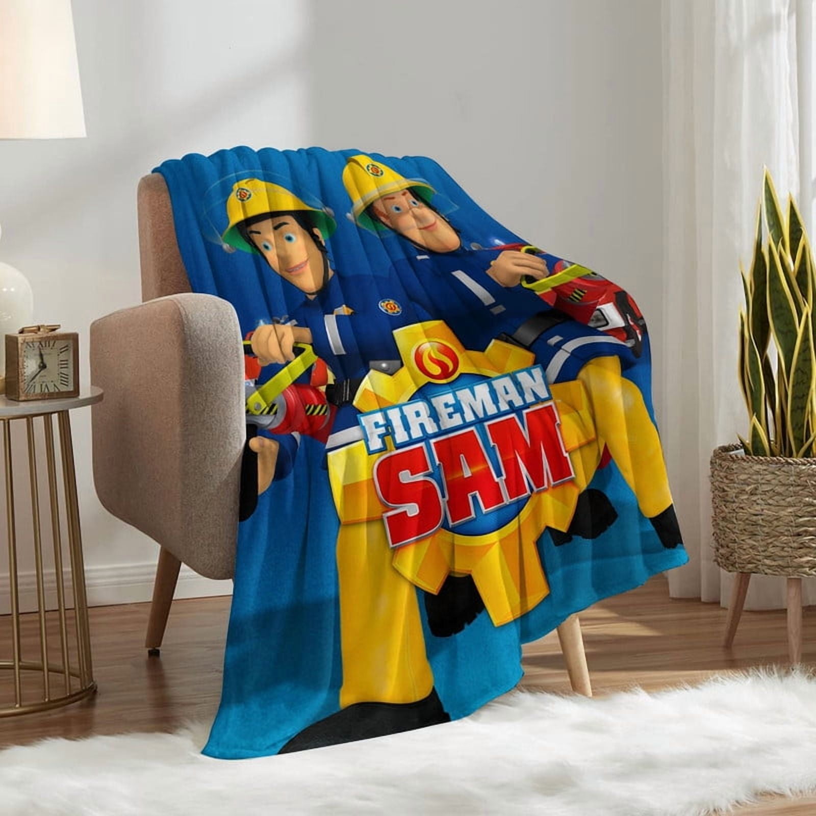 Fireman Sam Throw Blanket Gifts for Fans Lover Girls Boys Women Present Hoodie Him Bed 40"x50"
