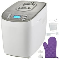 VEVOR 3LB 15-in-1 Bread Maker Automatic Compact Dough Machine Nonstick White