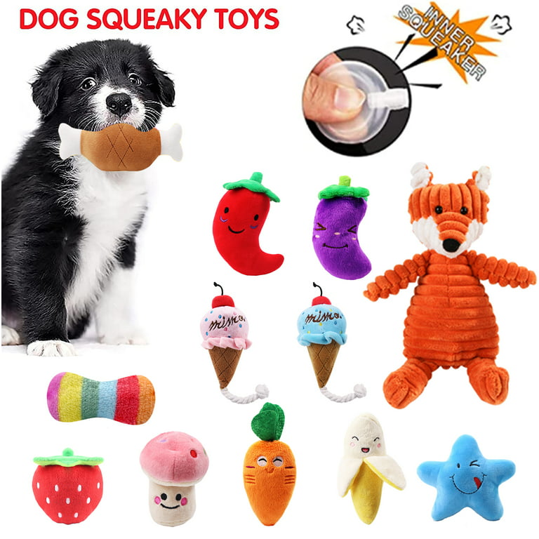 Medium Stuffed SQUEAKY Dog & Puppy Toys / 20-50 lb. Dogs