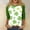 Dark Green03, variant on Dwralegc Vintage Tees for Women 2026 Lucky Loose Fit 3/4 Sleeve Shamrock Printed Irish Clover Graphic Shirts Round Neck Fashion St Patricks Day Funny Tunic Tops Blouses Dark Green S