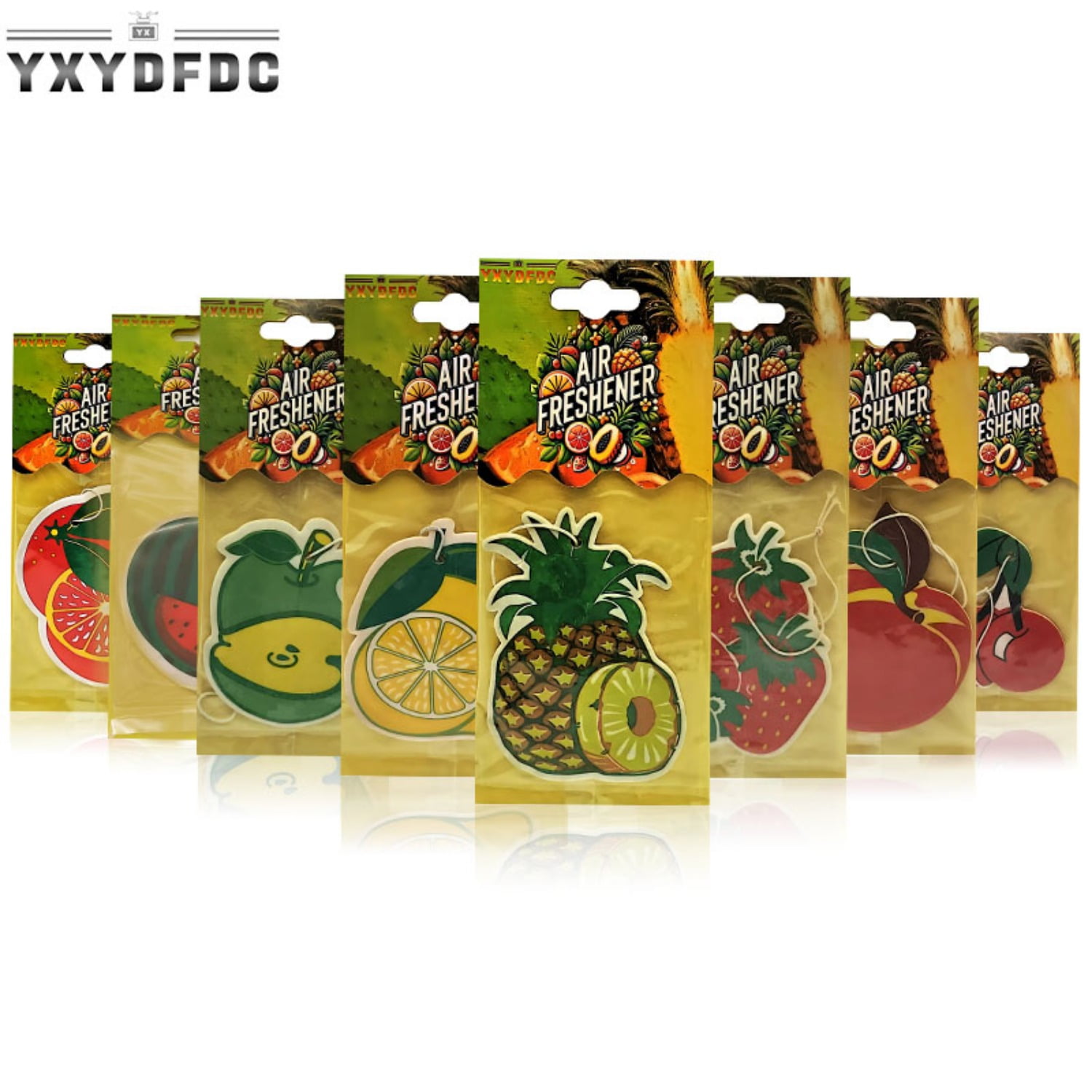YXYDFDC 5-40Pcs Fruits Car Air Freshener Car Interior Accessories Hanging Paper Home Bathroom Freshener Car Hanging Decoration Vanilla Perfume Natural Scented Tea Paper