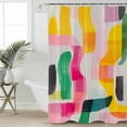 thumbnail image 2 of Small Stall Shower Curtain 48x72 Inch Narrow Half Size Abstract Geometric Bath Curtains Bathroom Decor Colorful Aesthetics Minimalist Waterproof Fabric Shower Curtain Set with Hooks 48 Inch, 2 of 6