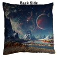 thumbnail image 2 of PKQWTM Alien Planet With A Moon And Mountains Reversible Mermaid Cushion Cover Home Decor Sequin Pillow Case Size 16x16 inches, 2 of 2