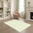 thumbnail image 2 of ODIKA 4'x6' Ultra-Soft Area Rug, Layered Checkered Farmhouse Plaid Boho Border Doormat Gingham Rag Flowing None Washable, Bare feet friendly, Silk-Touch for Bedroom Home office, 2 of 7