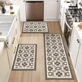 thumbnail image 5 of MeyJey Kitchen Rug Set 3 Piece, Non Slip Machine Washable Mats for Home Floor and Living Room, Brown, 5 of 7