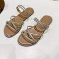thumbnail image 6 of YgkuHd Women's Summer Slippers,Women's Fashionable Casual Versatile Trendy Flat Decorative Sparkly Plus-Size Shoes Spring/Summer Comfortable Slippers for Summer Season, Daily Wear, 6 of 6