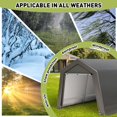 thumbnail image 4 of Yeshouse 8*8*7.7FT Portable Outdoor Storage Shed, Heavy Duty Waterproof Carport with Roll-up Zipper Doors for Motorcycle, Bike, Gardening Tools, 4 of 7