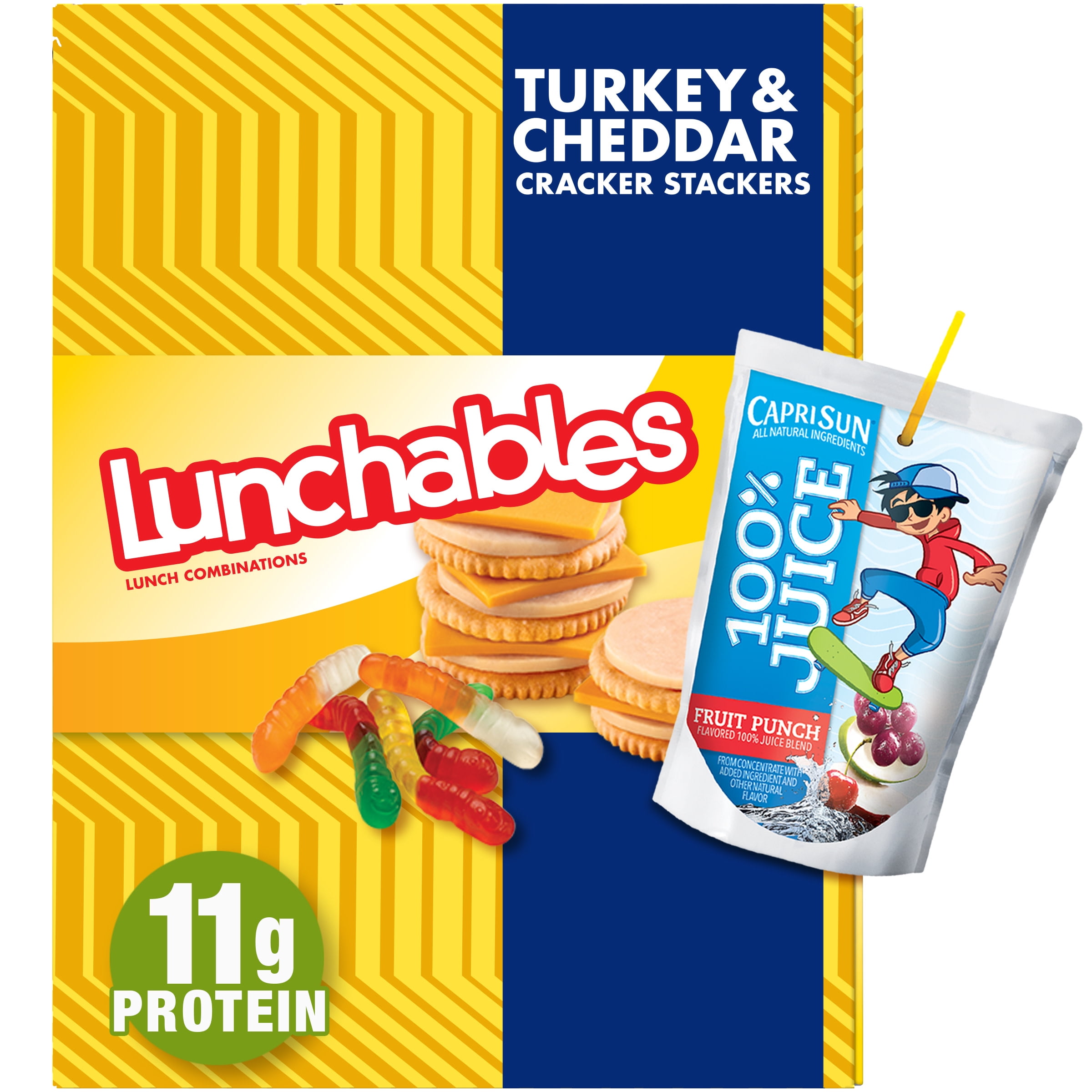 Lunchables Turkey Reduced Fat Cheddar Cheese Cracker Stackers Meal Kit