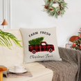 thumbnail image 6 of Christmas Pillow Covers 16x16 Set of 4 Red Green Xmas Decorative Throw Pillows Christmas Tree Deer Santa Pillow Cases Home Outdoor Sofa Couch Cushion Covers for Christmas Decorations (16 by 16), 6 of 6