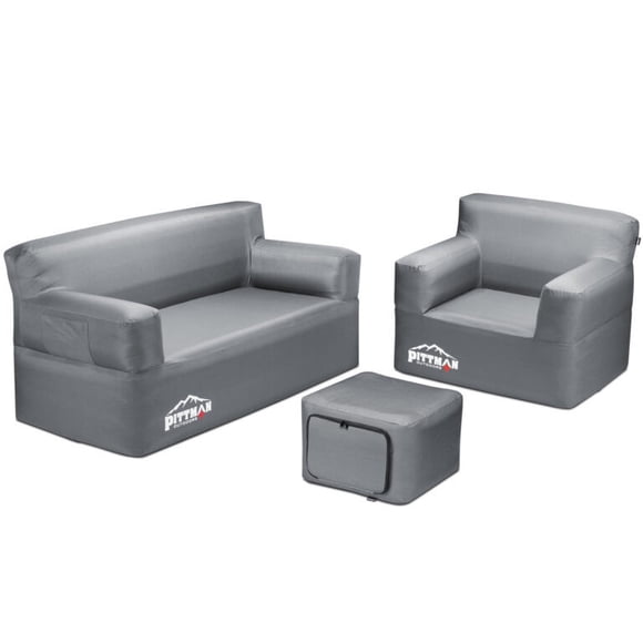 Pittman Outdoors Inflatable Couch with Built-in Pump, Portable Sofa for Sports & Camping