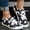 Black, variant on YOUYEDIAN Sneakers for Women Casual Strap Design Slip On Versatile Floral Print Flats Fashion Round Toe Comfy Soft Canvas Shoes