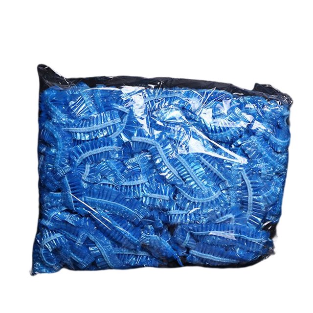 Matsuzay 100 piezas de tapa impermeable para los oídos de un solo uso, orejeras ajustables, Protector de de cabello, barbería profesional Juegos de accesorios de baño Azul 6cm Matsuzay HA0560-01B