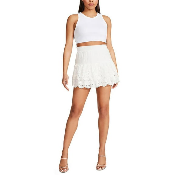 BB Dakota by Steve Madden Womens Mini Tiered A-Line Skirt