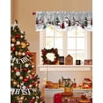 thumbnail image 4 of Christmas Tie Up Valances Curtain, Snowman Checked Xmas Tree Snowflake Winter Grey Adjustable Rod Pocket Short Window Treatment Tie Up Curtains Valances for Kitchen Living Room Bathroom 42x18 Inches, 4 of 9