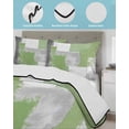 thumbnail image 4 of Quilts Twin Size, Sage Green Grey Oil Painting Soft Comforter Bedding Set for Bed, Abstract Modern Geometric Lightweight Quilted Bedspread with Pillow Cover(2 Pieces) for All Season, 68x86 Inch, 4 of 6