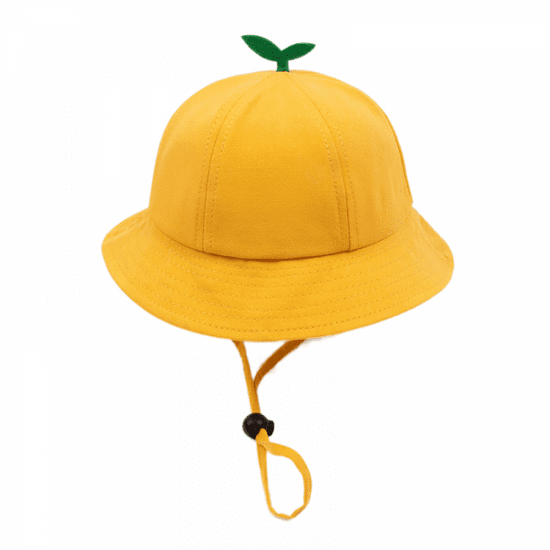 Kids Sun Hat Baby Wide Brim Cap Summer Beach Bucket Hat Infant Foldable Fishing  Hat Adjustable Toddler Hat, Yellow E139 