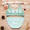 thumbnail image 4 of Everyday Bras for Women Lace up Bra Set Medium Briefs Men Lace up Crop Top Set Underwear And Bra Set Brief Men Pack Lace Push up Bras for Women Sexy Set Women Satin Pajamas Set Silk BU1 C, 4 of 8