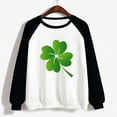 thumbnail image 4 of St. Patrick's Day Shirts for Women Crew Neck Casual Long Sleeve Patchwork Funny Printed Pullover Tops Sweatshirts(Black,XL), 4 of 5