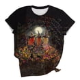 thumbnail image 5 of HOMBOM Festive Oversized T Shirts for Women Short Sleeve Graphic Crewneck Soft Casual Tees for Women Western Tops,XL, 5 of 6
