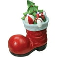 thumbnail image 2 of 19" Pre-Lit Red and Green LED Santa Boot with Presents Musical Christmas Tabletop Decor, 2 of 3