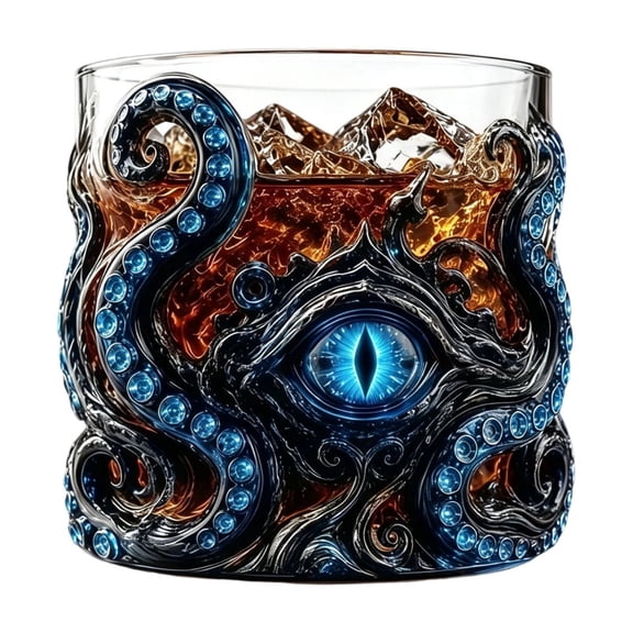 Deep Sea Kraken Inspired Octopus Cup Glass Drinking Glass Unique Design For Home Bar Or Collection