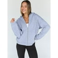 thumbnail image 2 of Sudadera con capucha, moderna, tamaño queen, con cremallera, de gran tamaño para mujer, 2 of 6
