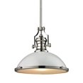 thumbnail image 1 of Elk Lighting Pendentif Chadwick en Blanc Brillant et Nickel Poli, 1 of 1