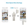 iPhone Flash Drive 64GB USB 3.0 Adapter for iPad iOS PC with Extended