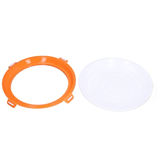 Plateau de Conservation des Aliments, Contenant de Stockage d'Aliments Rond Empilable avec Couvercle d'Étanchéité pour Cuisine pour Camping en Plein Air Orange