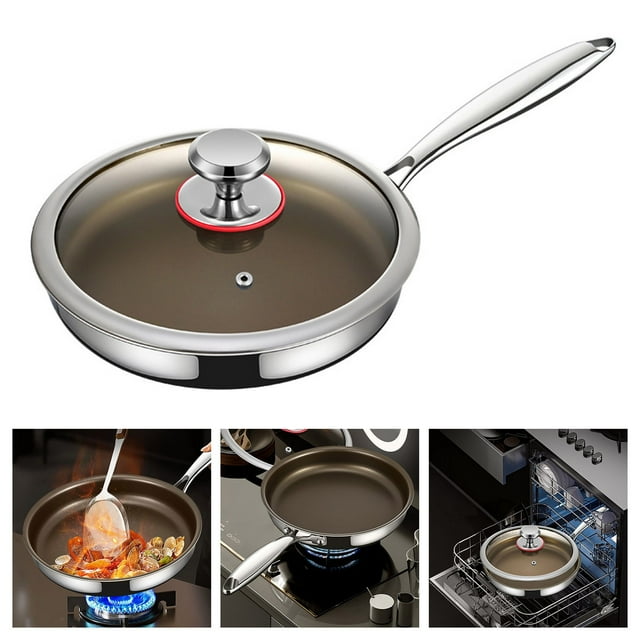 BotaniNest Nonstick Frying Pan For Everyday Cooking Durable Alloy Skillet With Smooth Ceramic Coating Even Heat Distribution Oven Induction Compatible