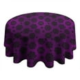 thumbnail image 4 of Purple Gothic Floral Pattern Round Tablecloth 60"x60",Wrinkle Wipeable Table Cloth for Kitchen Dining Room Picnic Patio Party, 4 of 6