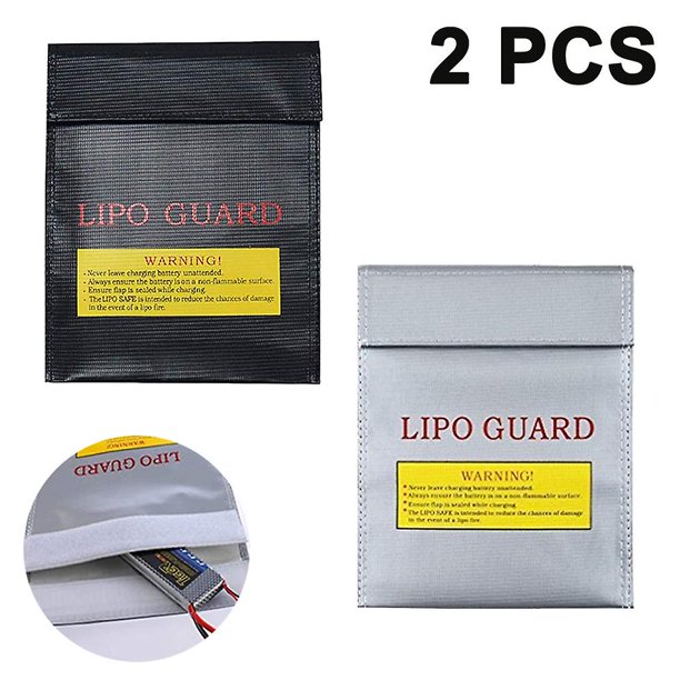 Bolsa para documentos resistente al fuego, bolsa ignífuga para batería pequeña, funda protectora de almacenamiento, bolsa de protección para dinero en efectivo, 2 uds.