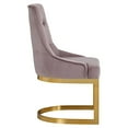 thumbnail image 6 of Chic Home Greta Dining Chair Button Tufted Velvet Upholstery (Set of 2), Blush, 6 of 10