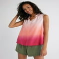thumbnail image 1 of CHOK Ruffle Neck Linen Blend Top  Sizes XS-XXXL, 1 of 5