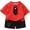 Red, variant on KKBOTIVE Toddler Boy Clothes Train Dinosaur Collared Short Sleeved T Shirt Set Cute 2 Piece Outfits for Kids Summer, White Size: 2-3 Years