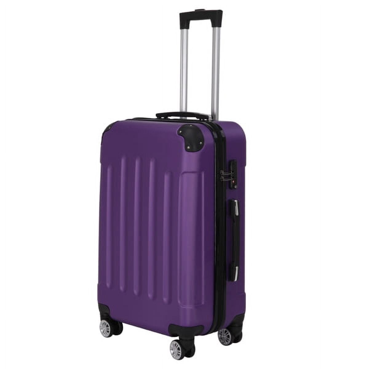 Cotinse 3 Piece Luggage Sets Hardshell Lightweight Suitcase with TSA Lock Spinner Wheels,Purple