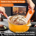 thumbnail image 5 of PADUKU Silicone Bread Sling Dutch Oven Non-Stick Easy Clean Reusable Bread Baking Mat, 8.3in Long Handles Dough Mat, Sourdough Starter Kit With Basting Brush & Silicone Spatula, 5 of 8