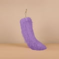 thumbnail image 5 of Plush Tail Keychain Role Play Toy, Faux Fur Fluffy Costume Accessory, Large 12 Inch Animal Bag Pendant Charm, Gift for Car & Purse Purple, 5 of 5