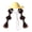 Brown B, variant on PrimeGo Small Pet Sun Hat Hamster Hat with Double Braids Elastic Strap Adjustable Hat with Wig for Budgies Parrots Roosters Guinea Pigs