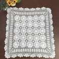 thumbnail image 2 of Cotton Handmade Crochet Square Tablecloth Doilies Lace Table Covers, 2 of 5
