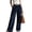176#Navy, variant on Womens Fall Corduroy Pants High Waisted Wide Leg Relaxed Fit Button Front Trousers With Hand Pockets Red S