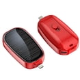thumbnail image 1 of Mini Solar Charger Portable Keychain Powerbank For Mobile Phone 1200mAh Red, 1 of 5