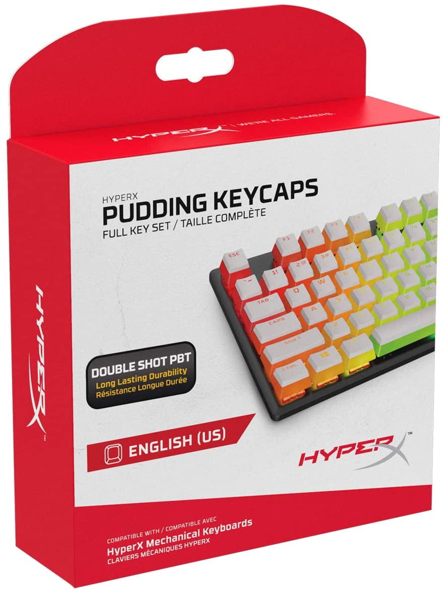 HyperX Pudding Keycaps Double Shot PBT Keycap Set with Translucent