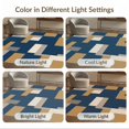 thumbnail image 7 of ODIKA 2'x3' Washable Accent Rug Navy Geometric Teal Block Neutral Minimalist Interlocking Tan Abstract Refined for Bedroom, Nursery, RV, Pet Friendly, Bedside Mat, 7 of 7