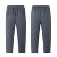 thumbnail image 4 of Winter Solid Color Texture Cotton Pants With Thick Lamb Wool Long Warm Pants With Zipper Pockets Casual Sports Pants For Both Men And Women, 4 of 5