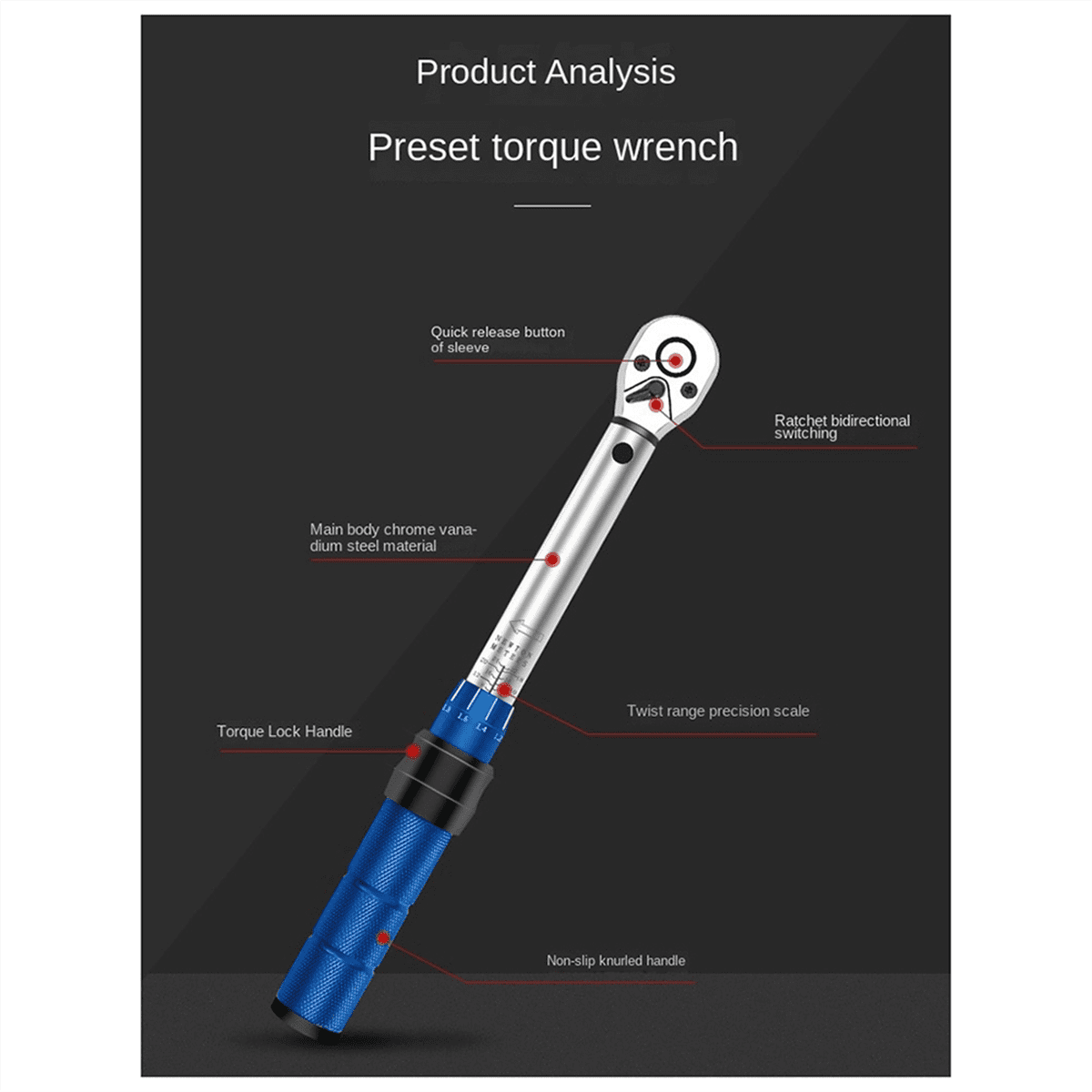 Adjustable Preset Torque Wrench Torque Torque Kg Wrench Hexagonal High Precision Road Car Maintenance