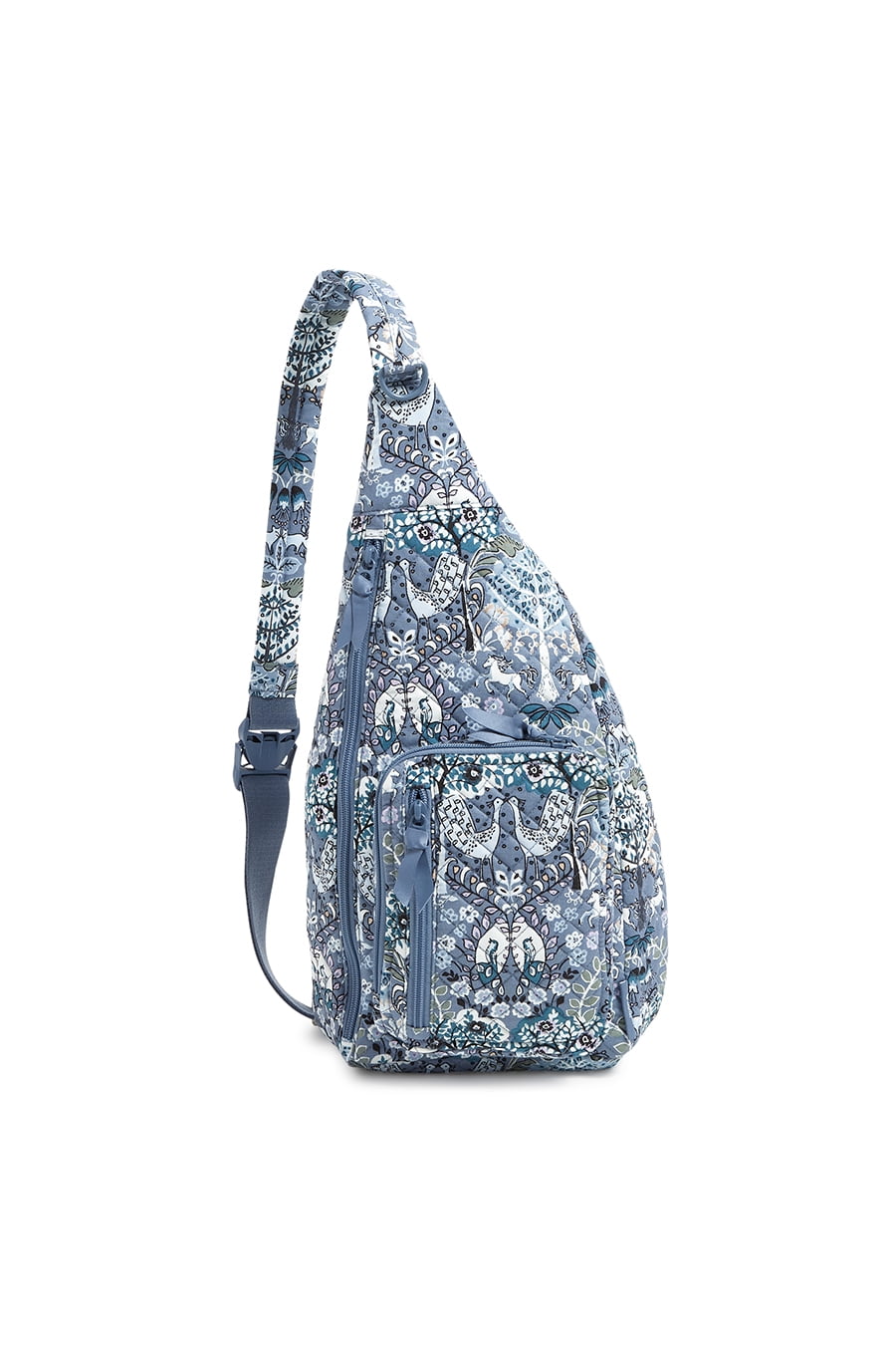 Vera Bradley Women s Cotton Sling Backpack Enchantment Blue Walmart
